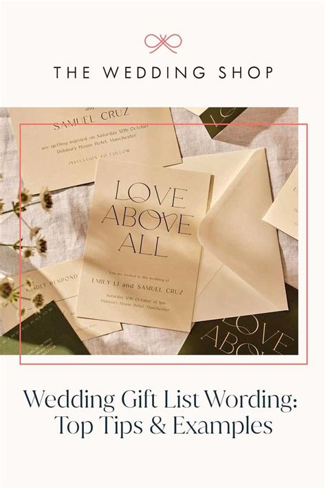 Wedding Gift List Wording: Top Tips & Examples.